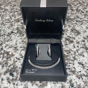 Sterling Silver bracelet and earrings set